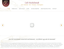 Tablet Screenshot of cafe-friedrichstadt.de